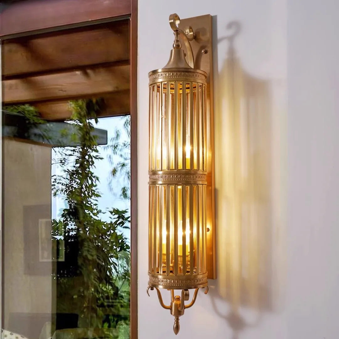 Applique murale — D'extérieur antique en cuivre étanche à LED