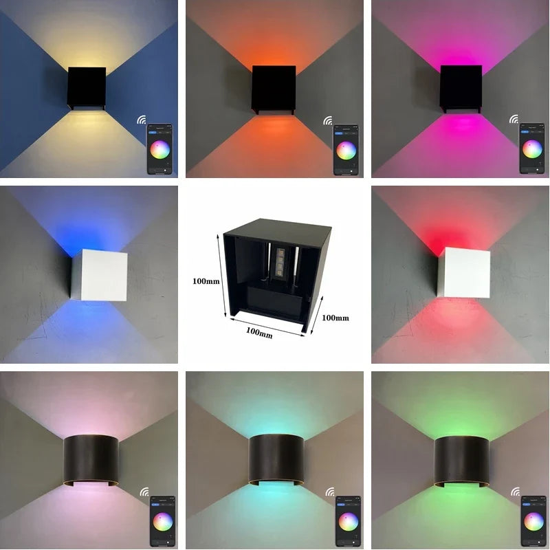 Applique murale — Extérieure intelligente avec lumière rgb et cct