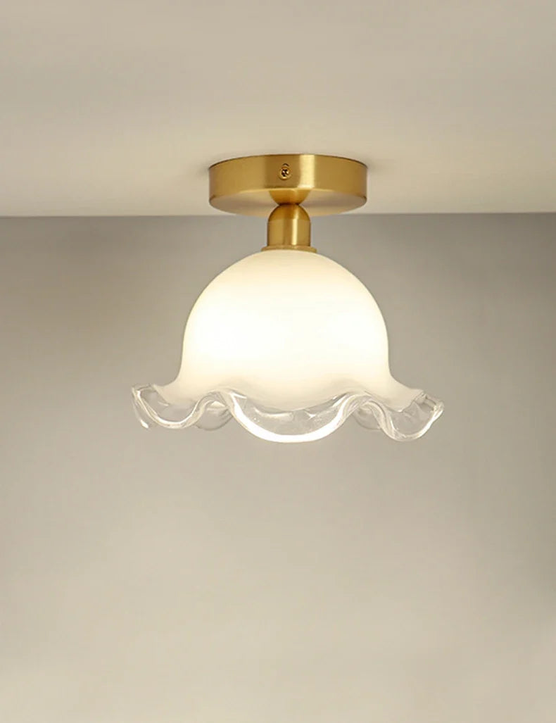 Plafonnier — Moderne en verre antique et laiton unique et minimaliste