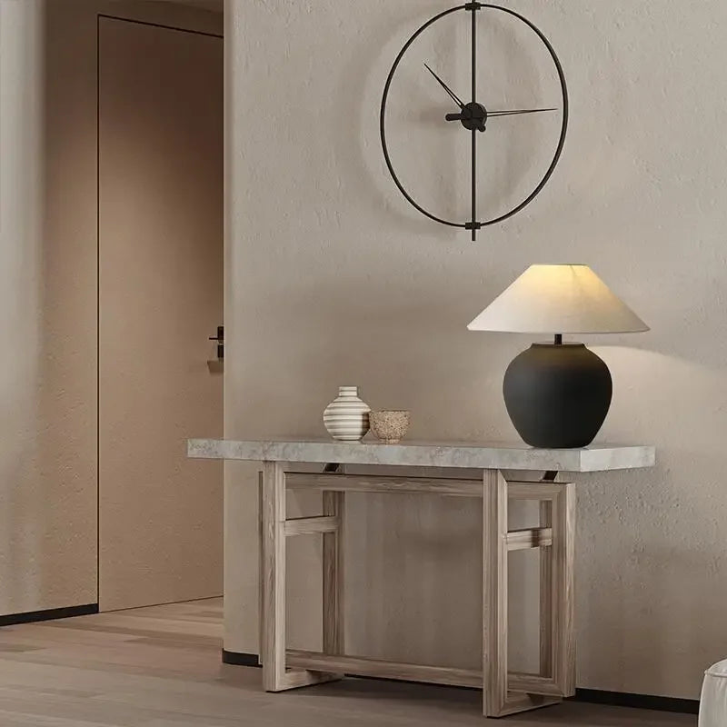 lampe à poser en céramique style wabi-sabi pour décoration intérieure