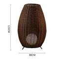 Lampadaire en rotin naturel tressé à la main sur pieds — Nérivane