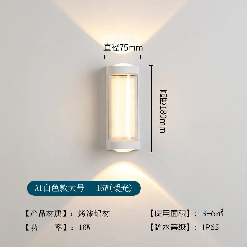 Applique murale — Moderne LED extérieure étanche pour jardin et couloir