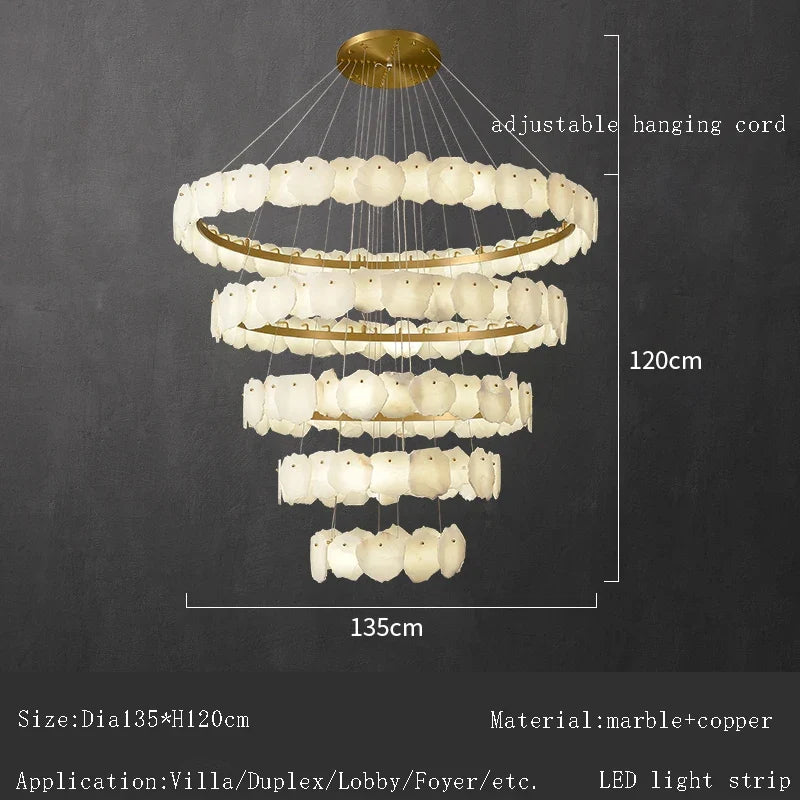 Lustre — En marbre naturel espagnol de grand luxe pour hôtel