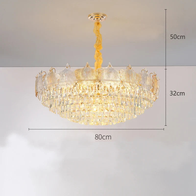 Lustre — En verre cristal design moderne pour intérieur élégant