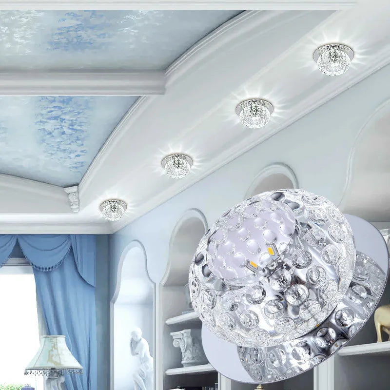 Plafonnier en cristal à led pour décoration moderne Cléa Écho - Une Note Scintillante dans le Décor