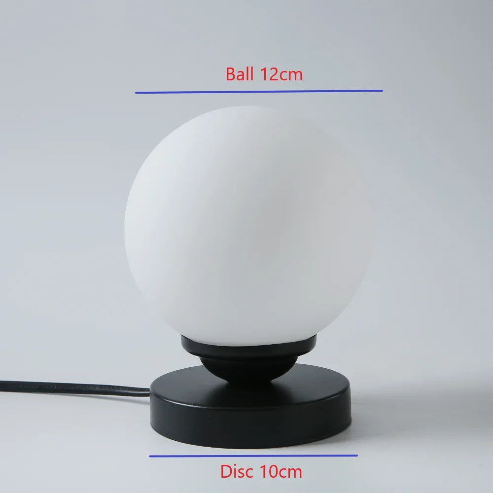 Lampe de bureau — LED lampe de lecture lampes de Table boule de verre doré de bureau