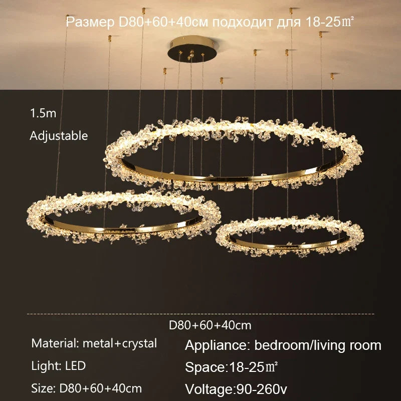 Suspension — Moderne en cristal de luxe suspension décorative