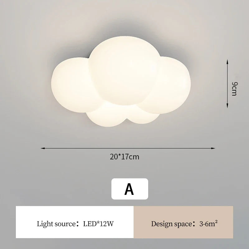 Applique murale — Nuage blanche lampe enfant design moderne et chaleureux