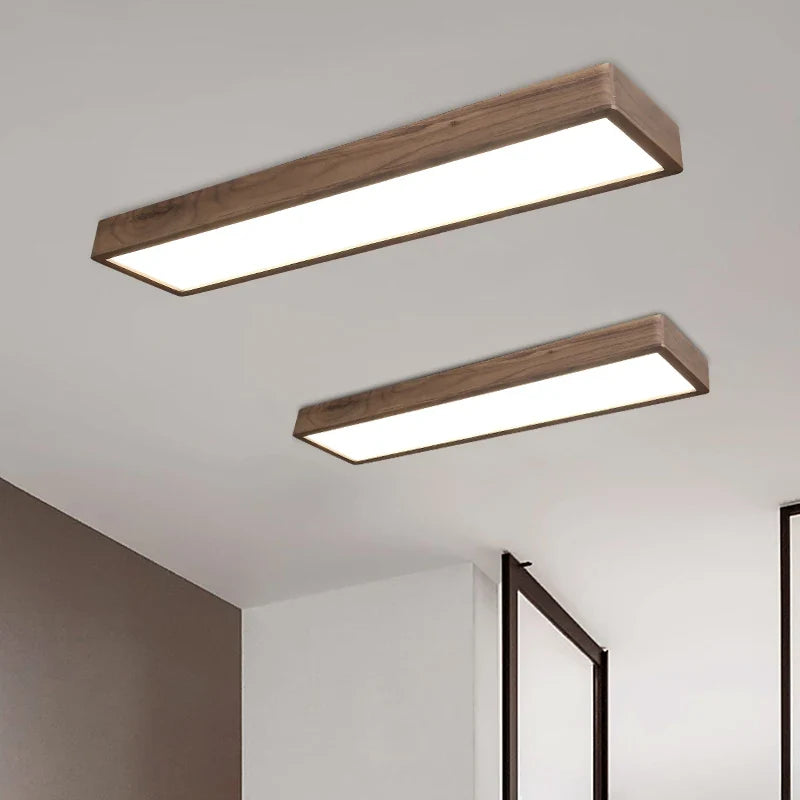 Plafonnier — Carré à LED moderne en bois pour intérieur