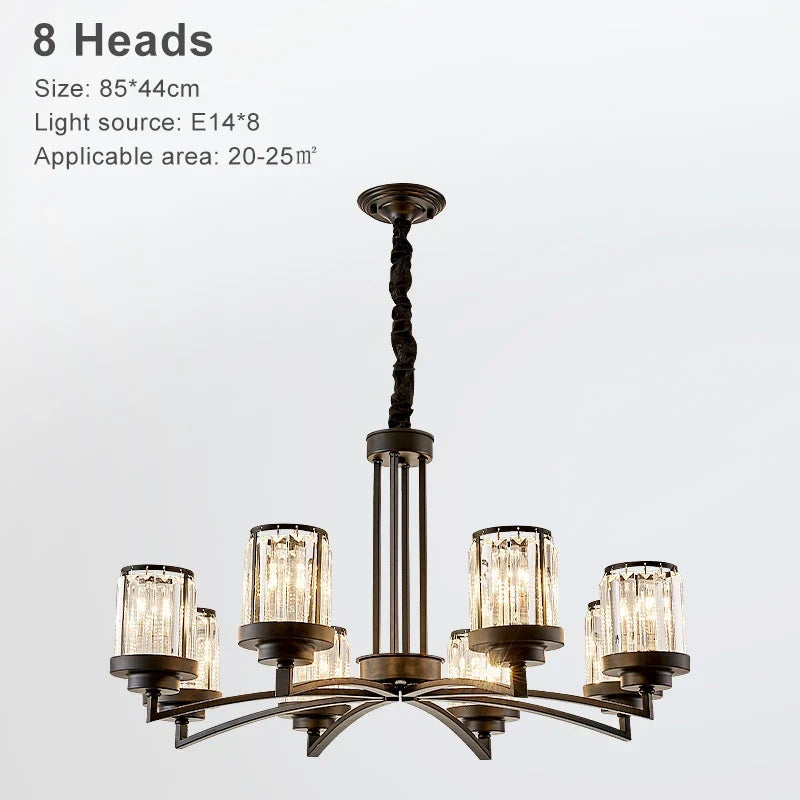 Lustre — En cristal rétro américain design chic pour décoration intérieure