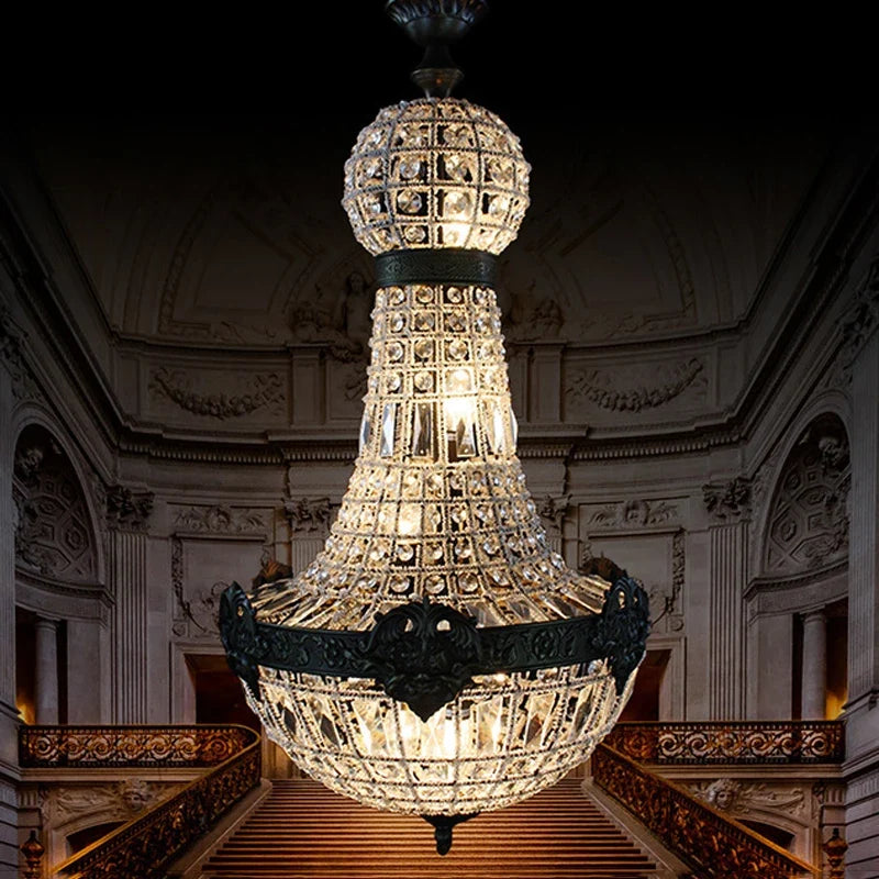 Lustre — En cristal européen 6 lumières pour intérieur élégant