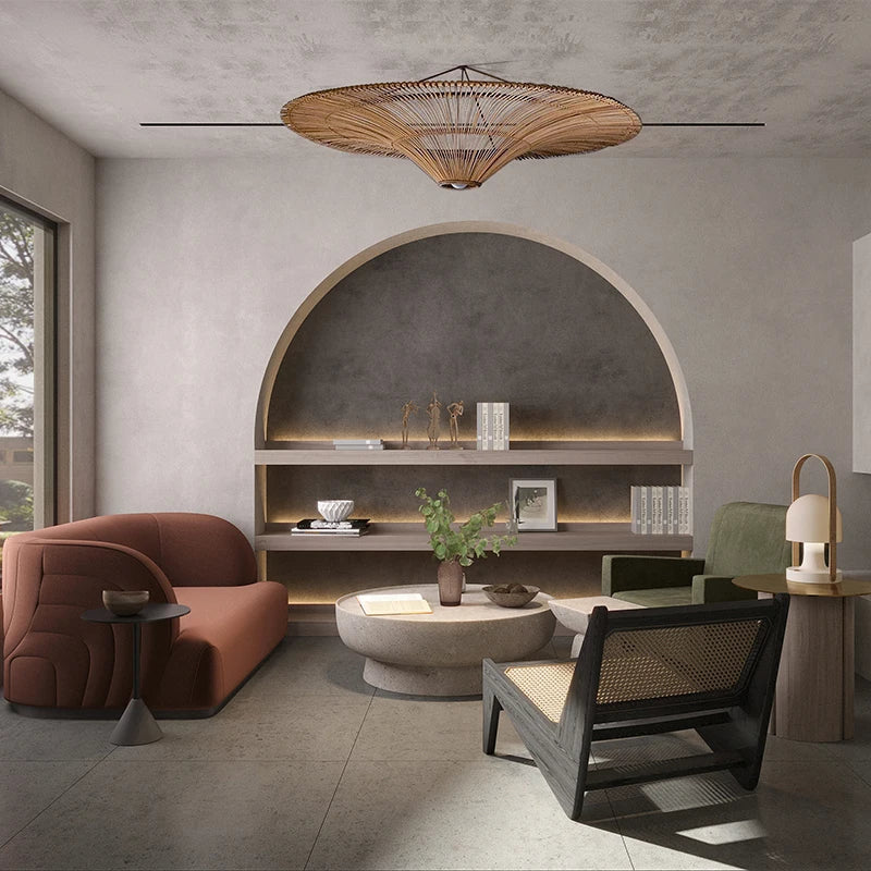 Lustre — Nordique en rotin parapluie moderne