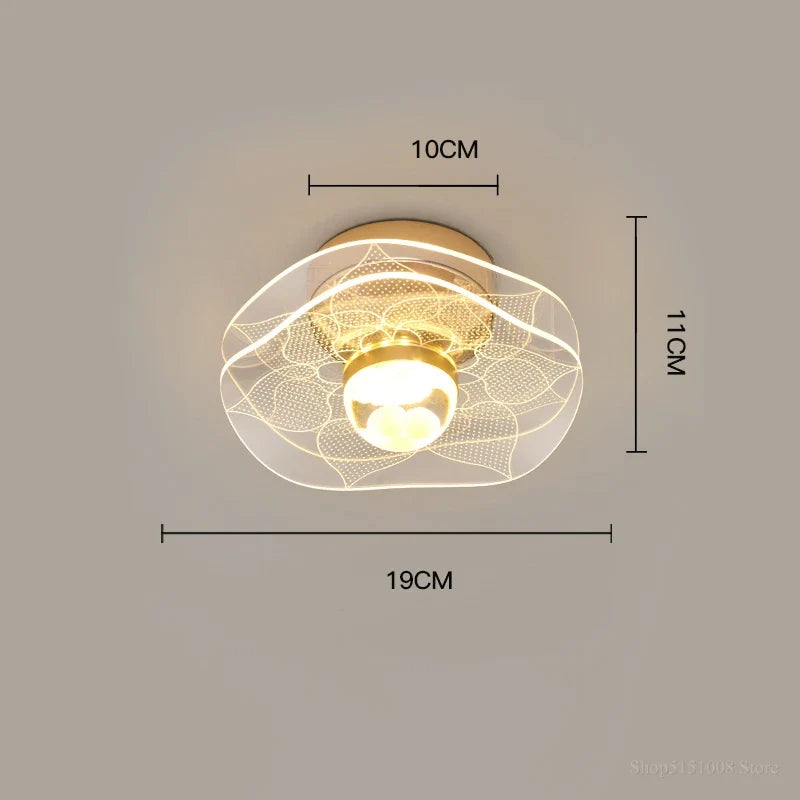 Plafonnier led moderne nordique pour intérieur et balcon Juliette Résonance - Lignes Épurées & Atmosphère Sereine
