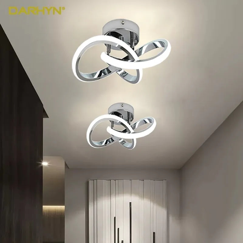 Plafonnier LED minimaliste arrondi Léontine Perspective - Lignes Épurées & Atmosphère Sereine
