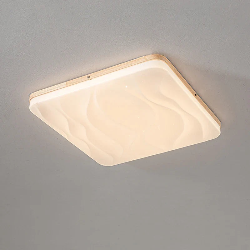 Plafonnier led minimaliste en bois massif pour entrée Naëlle Mirage - Matière Chaleureuse & Lignes Élégantes
