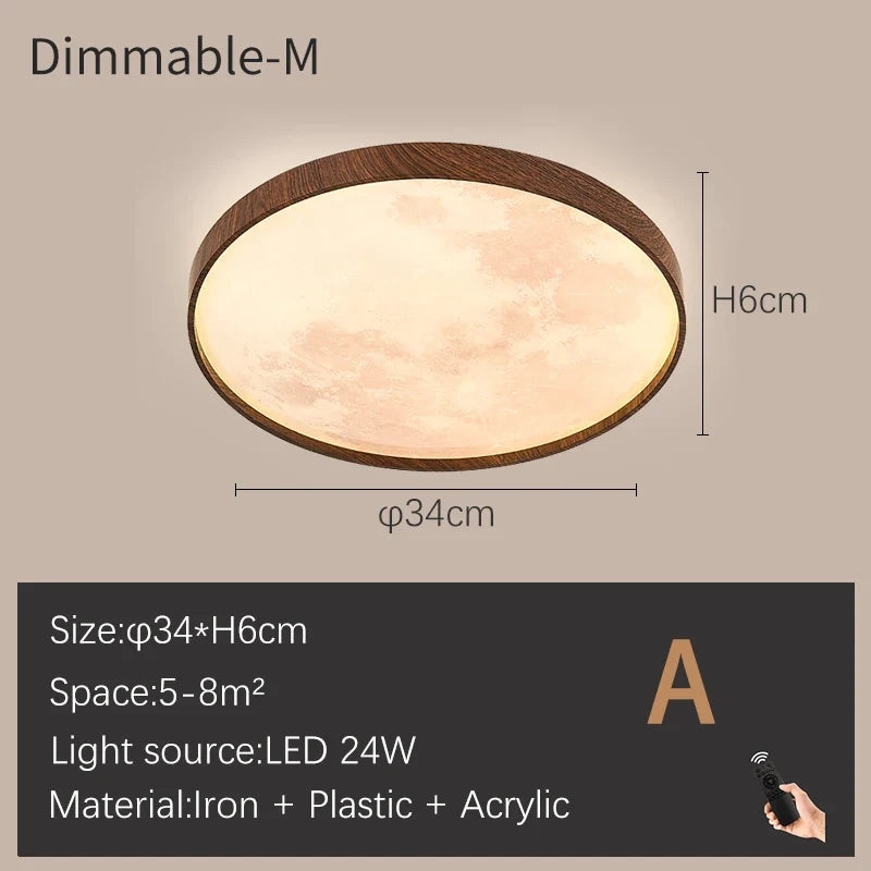 Plafonnier — Lune moderne LED à intensité variable