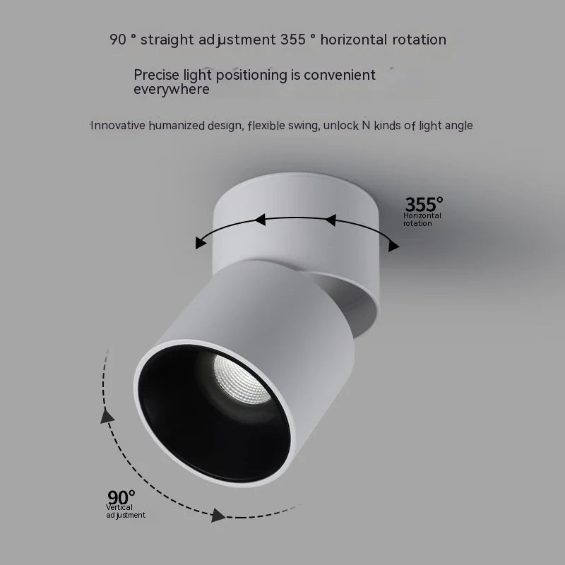 Spot rotatif 355 degrés éclairage directionnel bande pliable intérieur Éléonore Symphonie en Aluminium - Caractère & Élégance dans le Décor