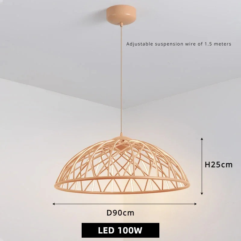 Suspension Naturelle Isidore Sillage en Corde — Abricot / D45cm / Lumière froide ; Abricot / D45cm / Lumière chaude ; Abricot / D45cm / Lumière neutre ; Abricot / D61cm / Lumière froide ; Abricot / D61cm / Lumière chaude ; Abricot / D61cm / Lumière neutre ; Abricot / D76cm / Lumière froide ; Abricot / D76cm / Lumière chaude ; Abricot / D76cm / Lumière neutre ; Abricot / D90cm / Lumière froide ; Abricot / D90cm / Lumière chaude ; Abricot / D90cm / Lumière neutre