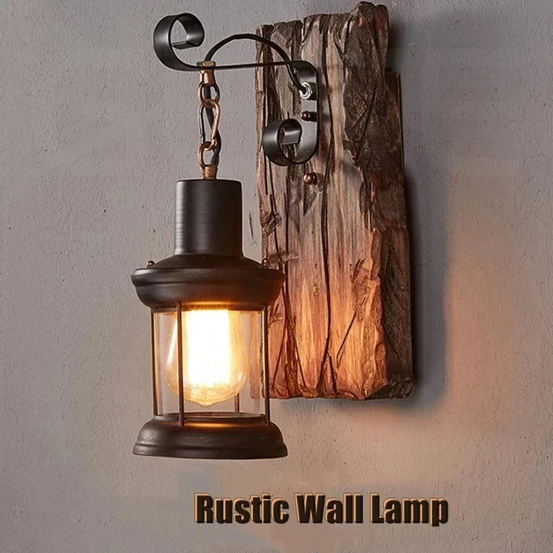 Applique murale — LED rustique en fer vintage pour intérieur et extérieur