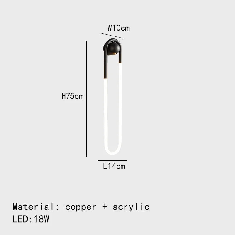 Applique murale — LED moderne forme ellipse pour décoration intérieure
