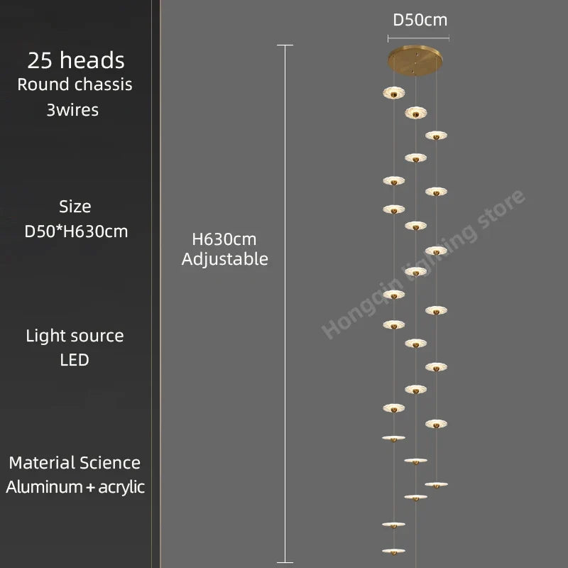 Lustre — Moderne à LED pour éclairage intérieur élégant