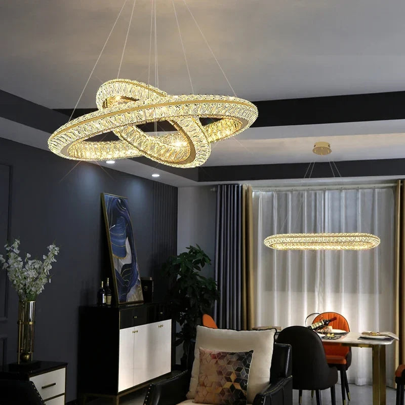 Lustre — De luxe en cristal LED pour hôtel et bar