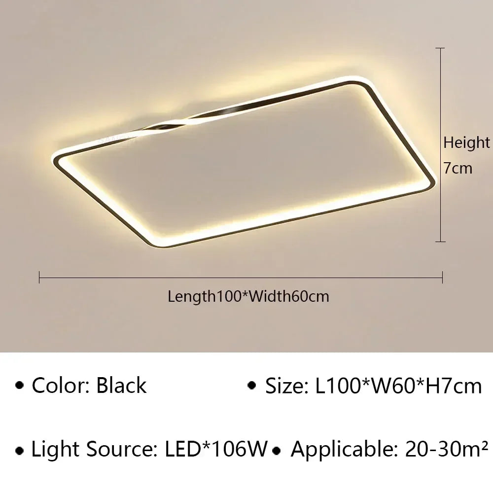 Plafonnier moderne à leds pour décoration intérieure élégante Eugène Silhouette - Présence Moderne & Harmonie Intérieure