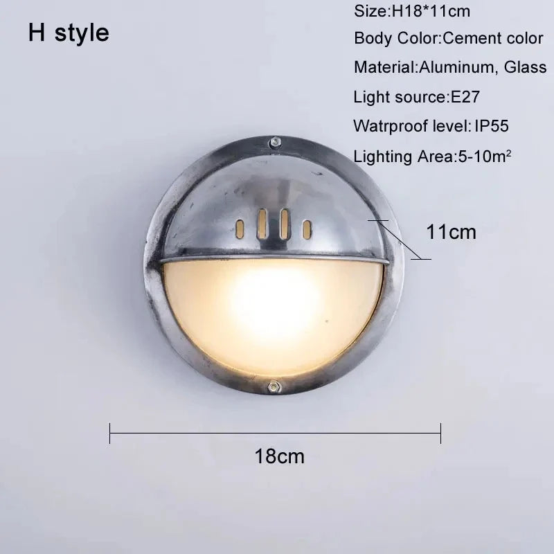 Applique murale — LED rétro imperméable en aluminium idéale pour extérieur et intérieur