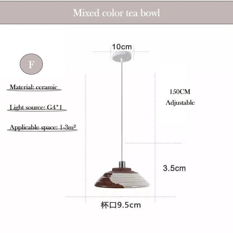 lampe de tasse en céramique style nordique minimaliste moderne