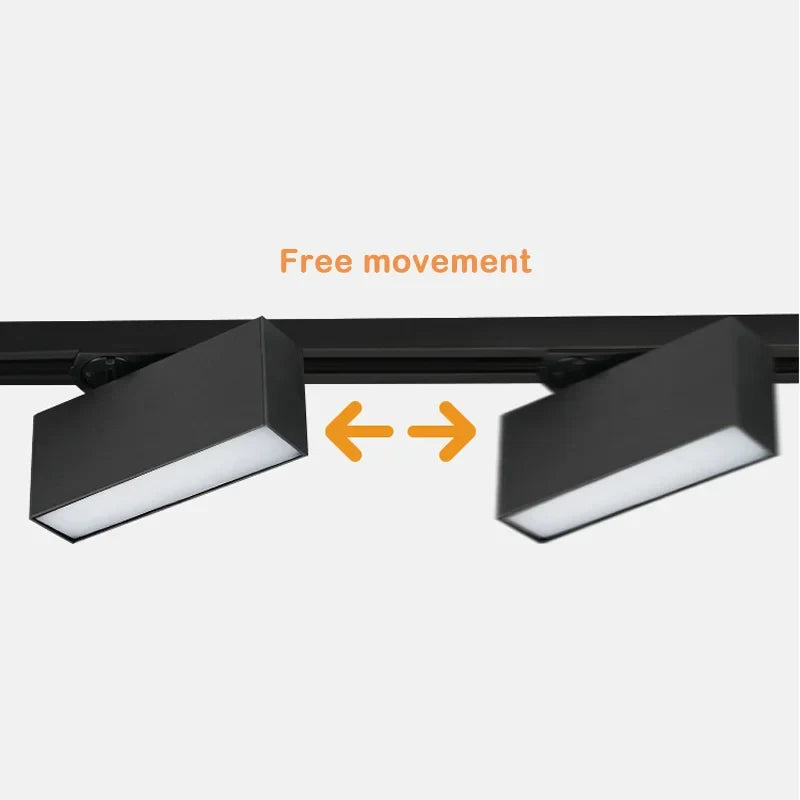 Plafonnier cree led rail éclairage pour magasins et intérieurs modernes Béryl Onde en Aluminium - Caractère & Élégance dans le Décor