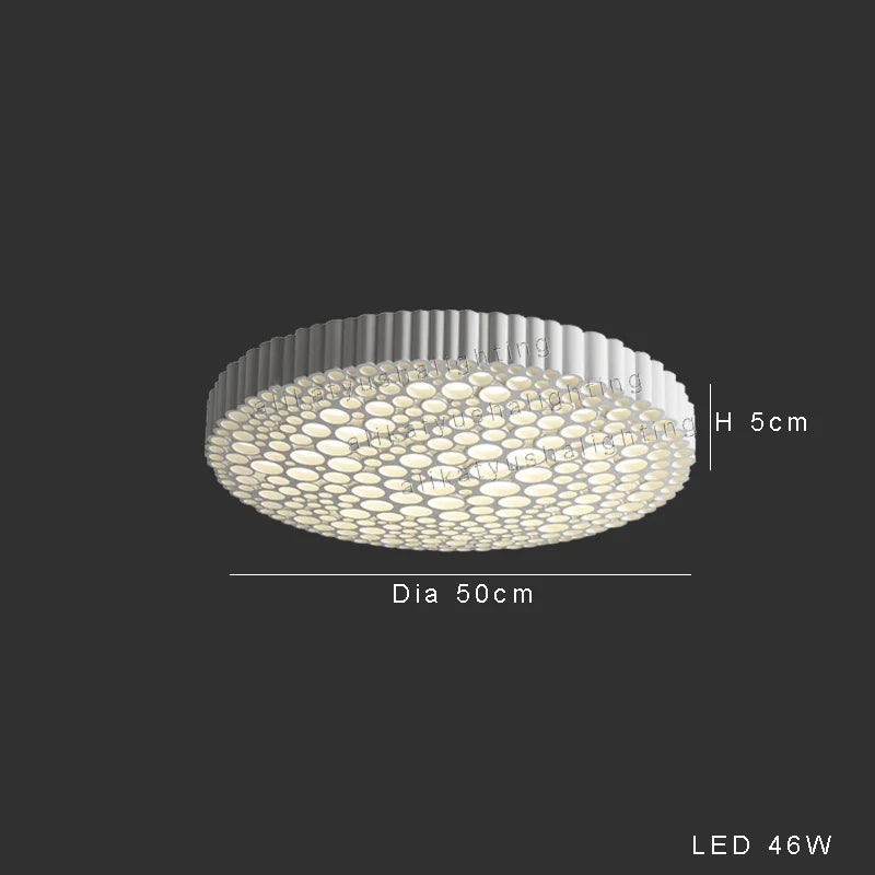 Plafonnier led minimaliste en nid d'abeille créatif et élégant Armand Horizon - Une Présence Sobre et Élégante