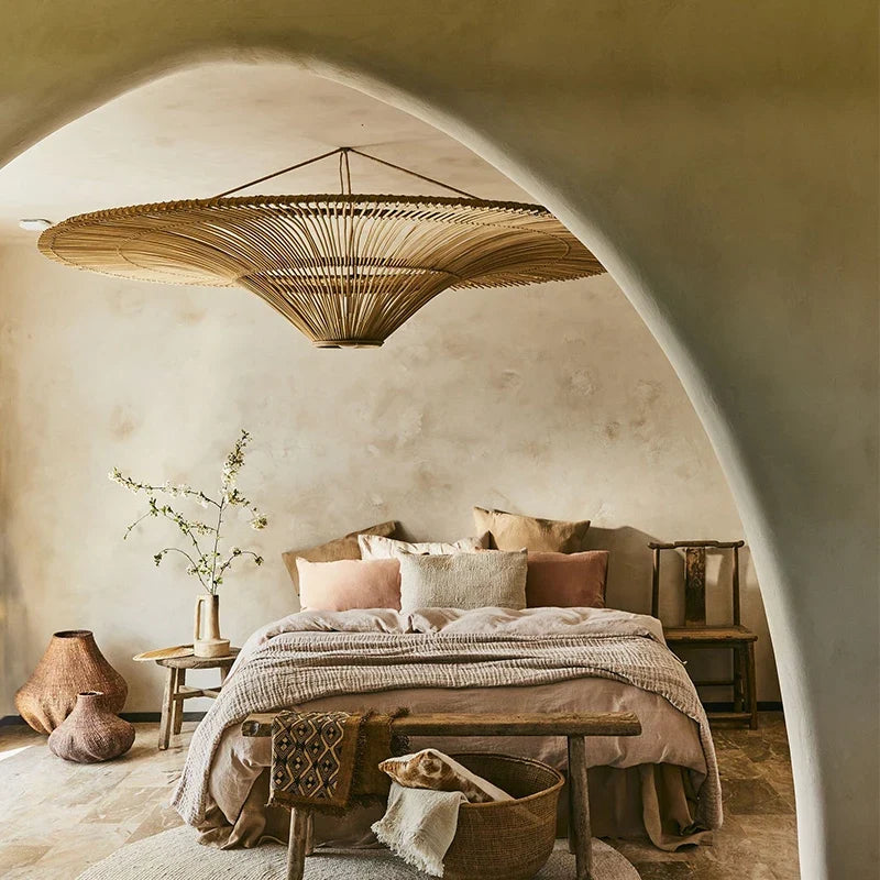 Lustre — Nordique en rotin parapluie moderne