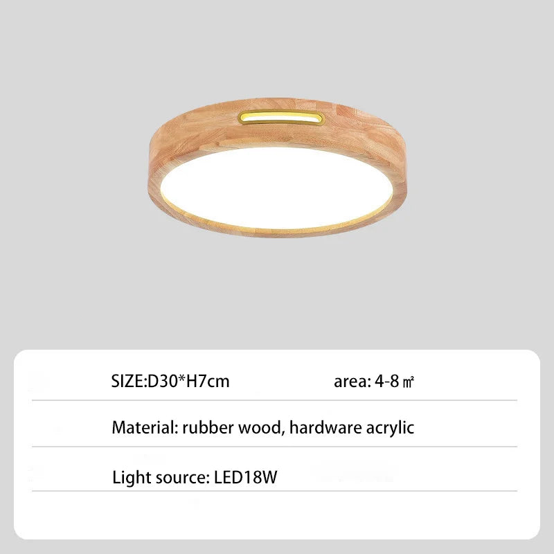 Plafonnier led moderne simple rond carré décoratif idéal Oscar Perspective en Bois - Une Touche Naturelle dans le Décor