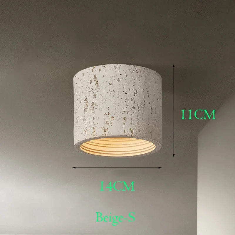 Spot Wabi Sabi - lumineux Led en ciment rouge Octave Nocturne - Une Note Singulière dans le Décor