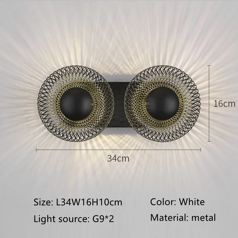 Applique murale — En fer design corne italienne pour décoration intérieure à LED