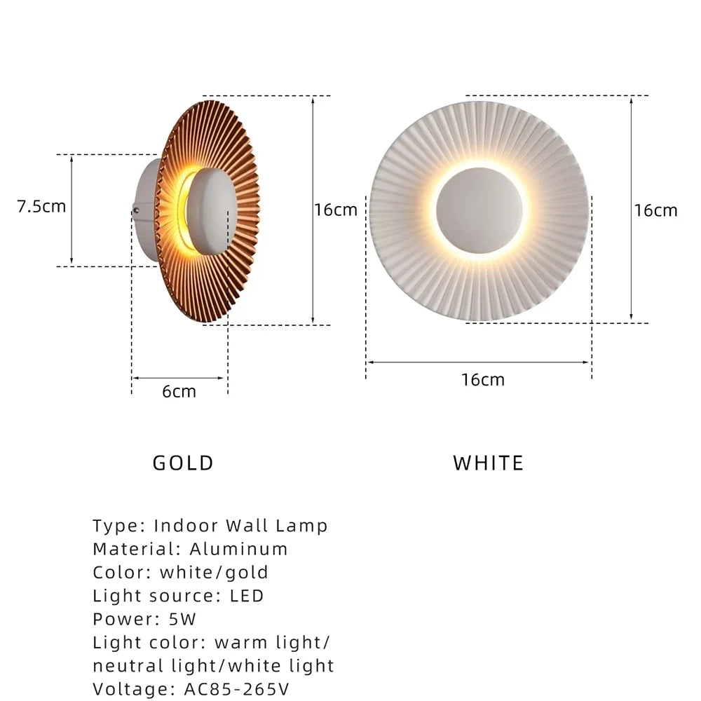 Applique murale led moderne en forme de disque pour décoration intérieure Yuna Voile en Disque - Formes Arrondies & Harmonie Visuelle