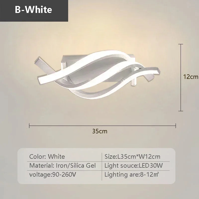 Plafonnier led moderne minimaliste pour allée entrée et escalier Bérénice Virgule - Une Présence Sobre et Élégante