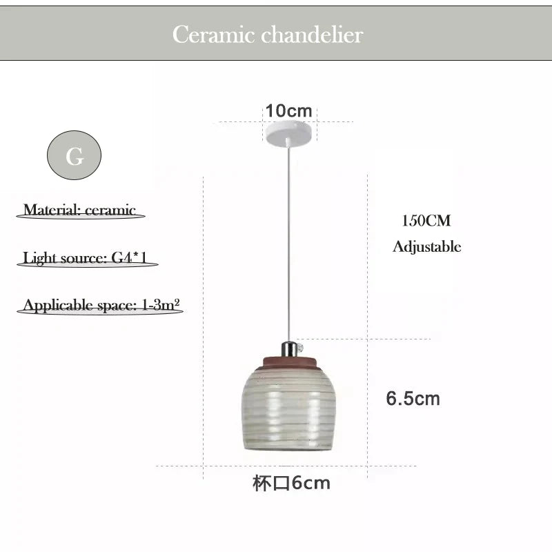 lampe de tasse en céramique style nordique minimaliste moderne