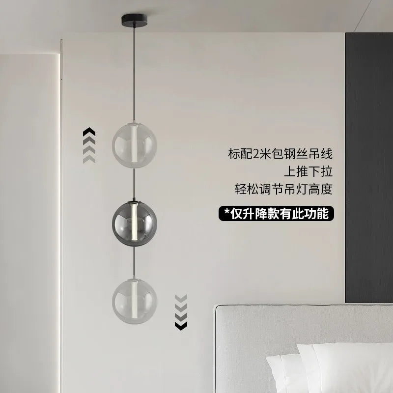 Suspension — En verre fumé lampe design pour restaurant et café