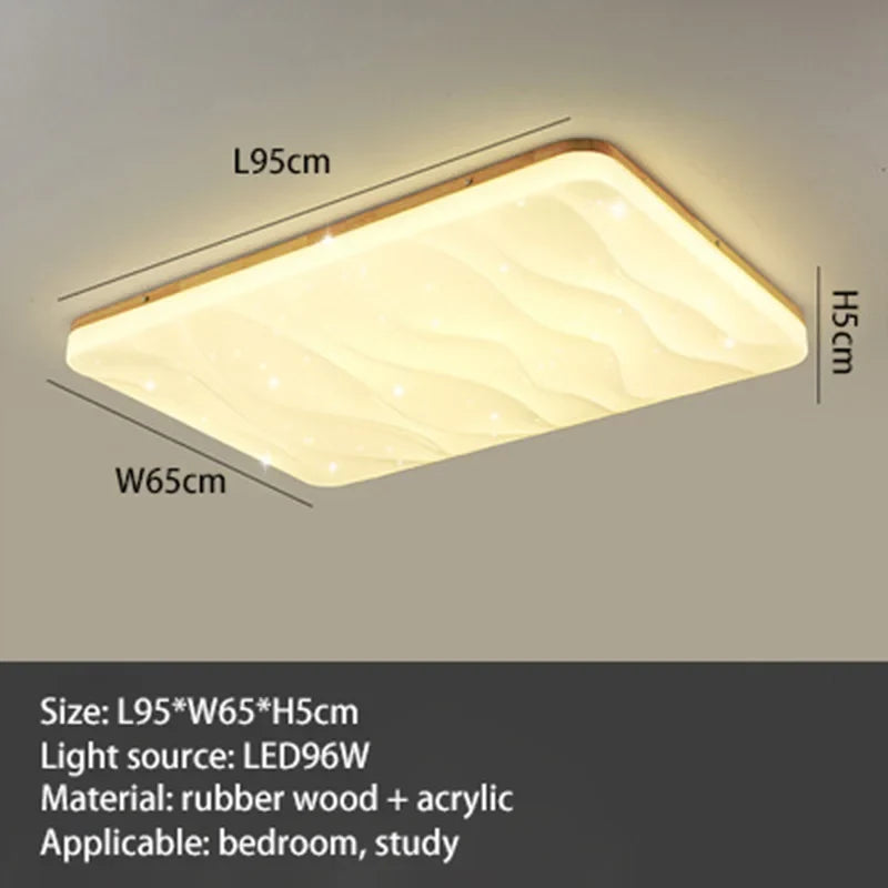 Plafonnier led minimaliste en bois massif pour entrée Naëlle Mirage - Matière Chaleureuse & Lignes Élégantes