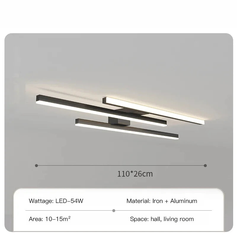 Plafonnier — Design moderne en fer noir pour intérieur