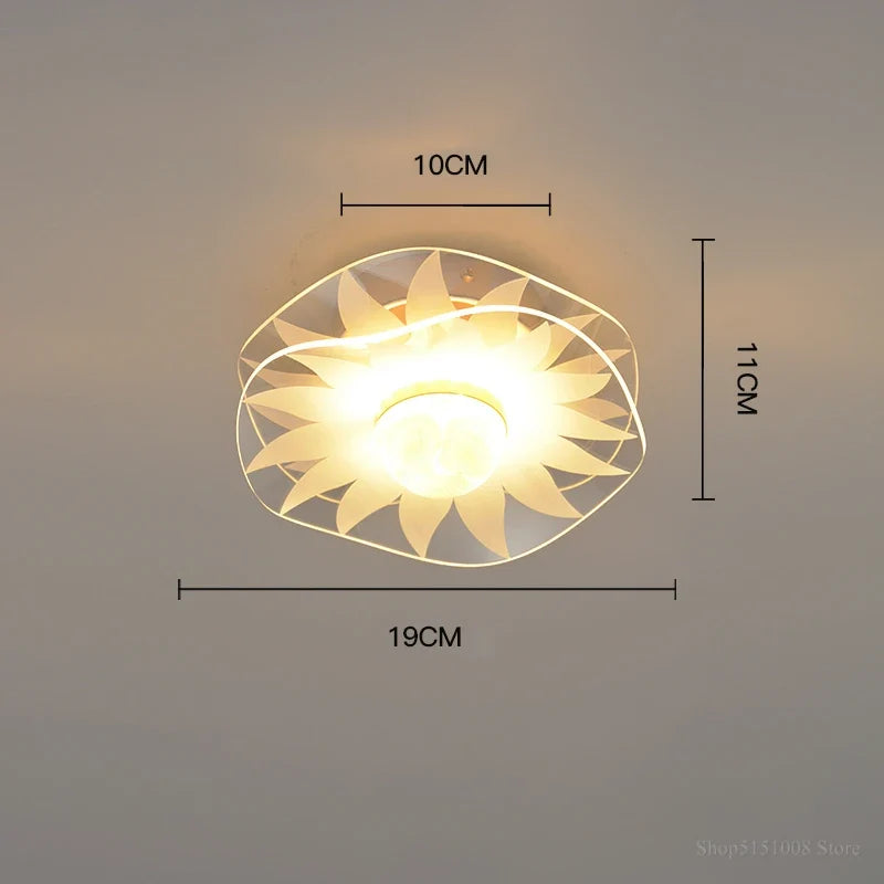 Plafonnier led moderne nordique pour intérieur et balcon Juliette Résonance - Lignes Épurées & Atmosphère Sereine