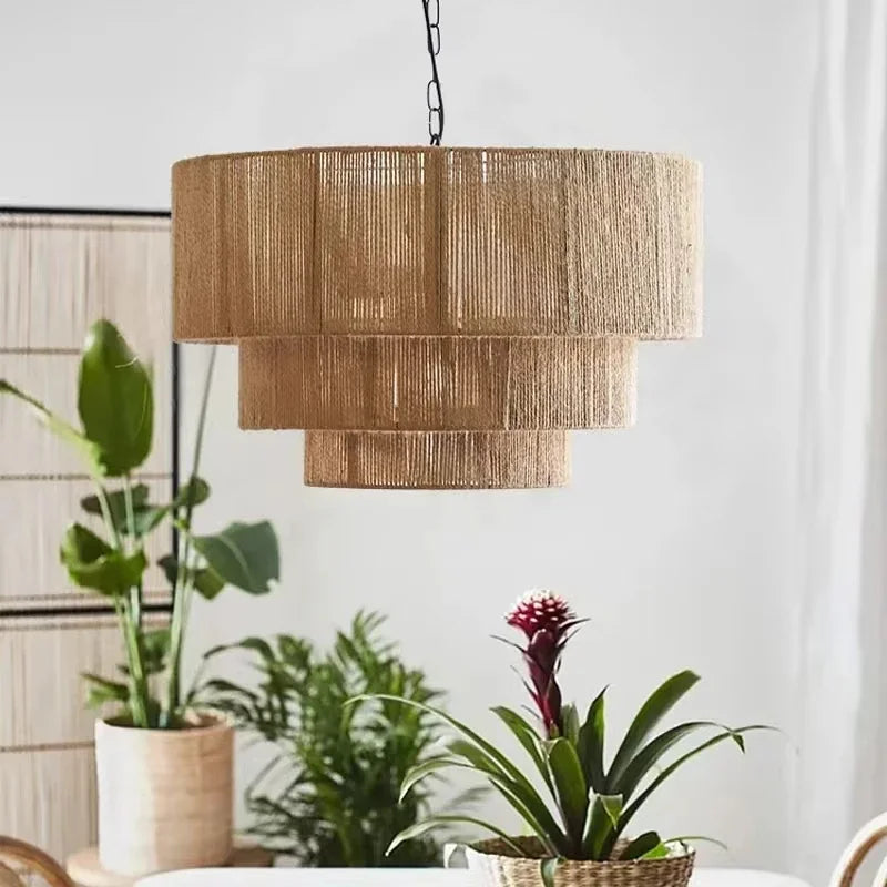 Lampe Japonaise Corde Samia Échappée - Une Note Singulière dans le Décor