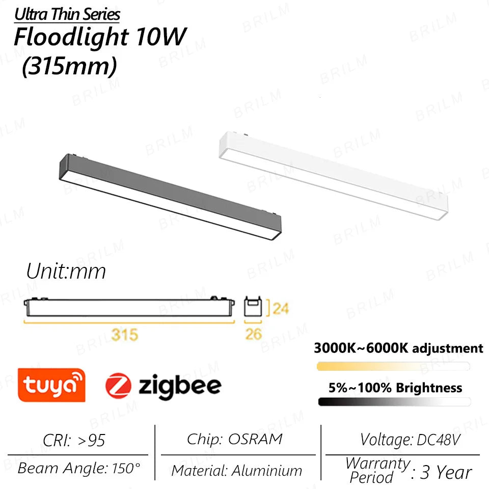 Spot — Lumineux intelligent magnétique tuya zigbee à intensité variable