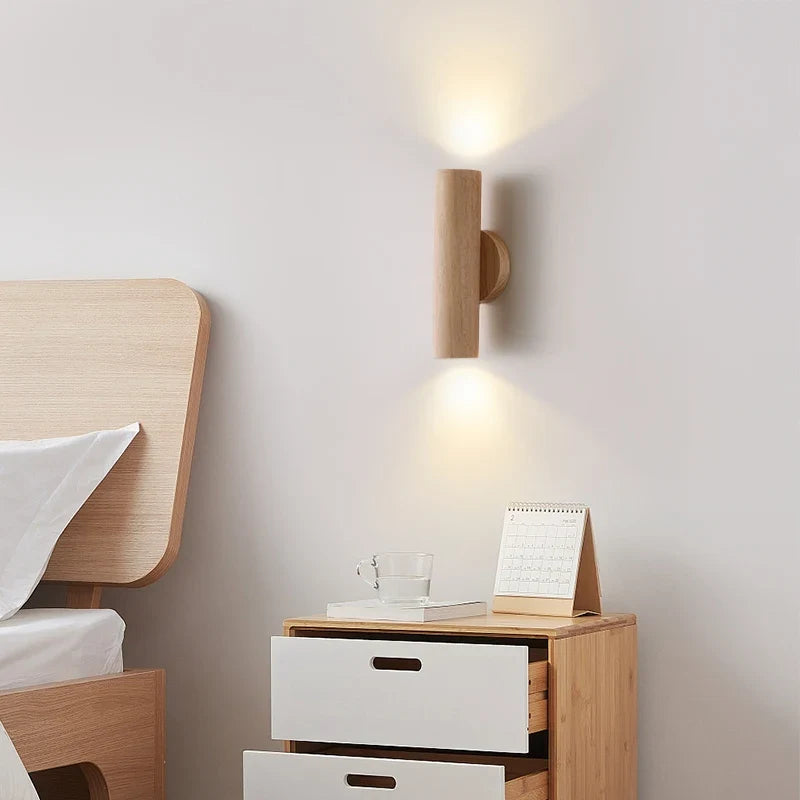 Applique murale — LED moderne en bois pour décoration intérieure et extérieure