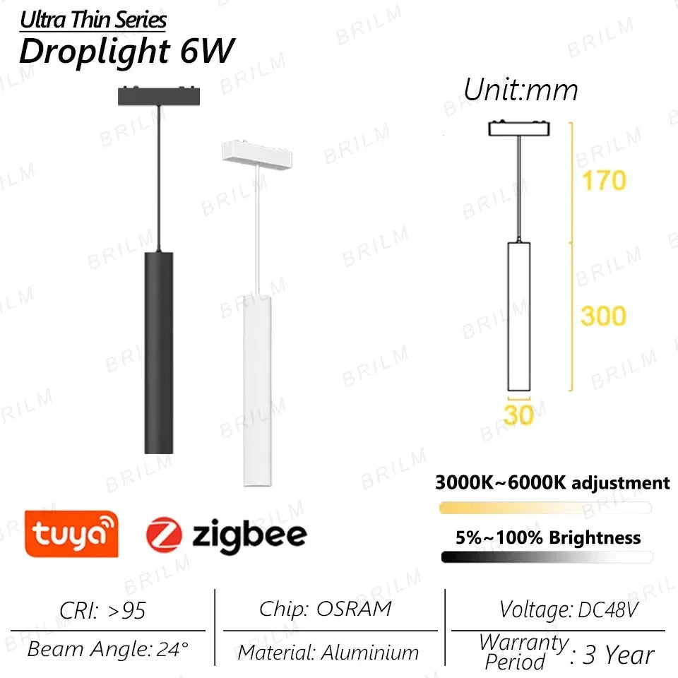 Spot — Lumineux intelligent magnétique tuya zigbee à intensité variable