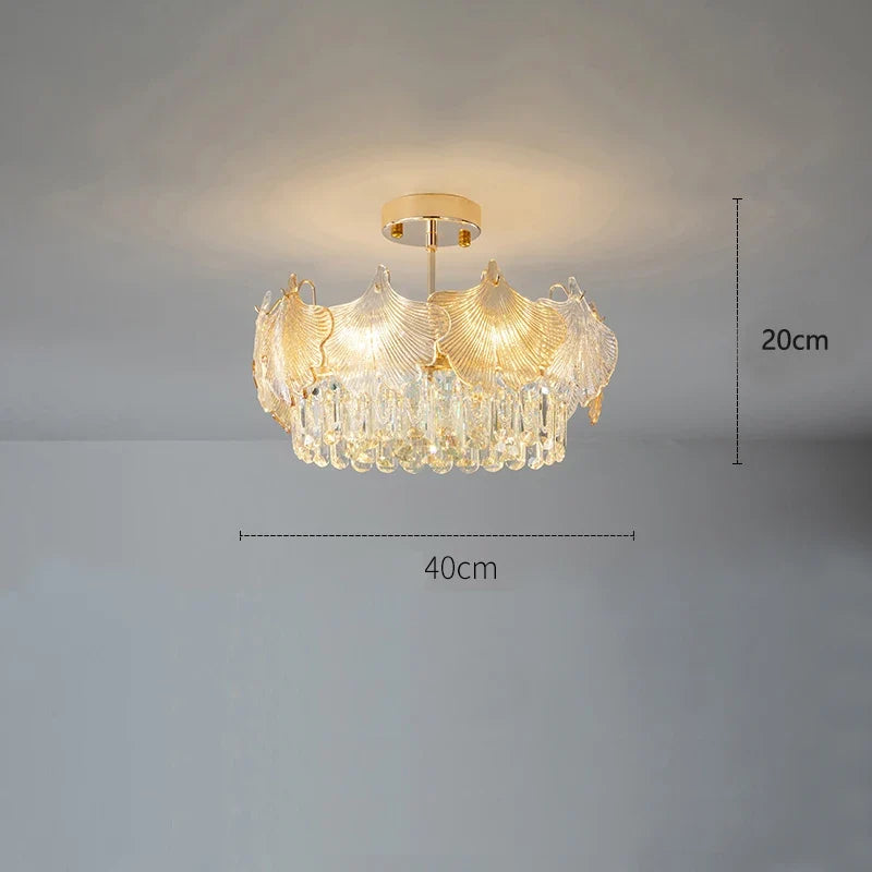 Lustre — En verre cristal design moderne pour intérieur élégant