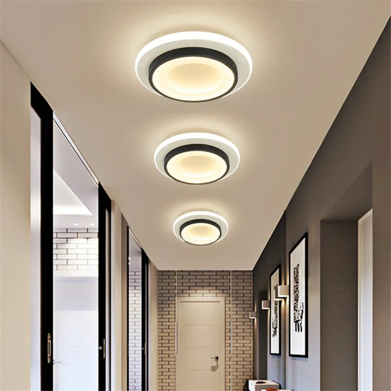 Plafonnier moderne à leds design rond ou carré pour décoration intérieure Léna Quintette - Courbes Douces & Décor Équilibré