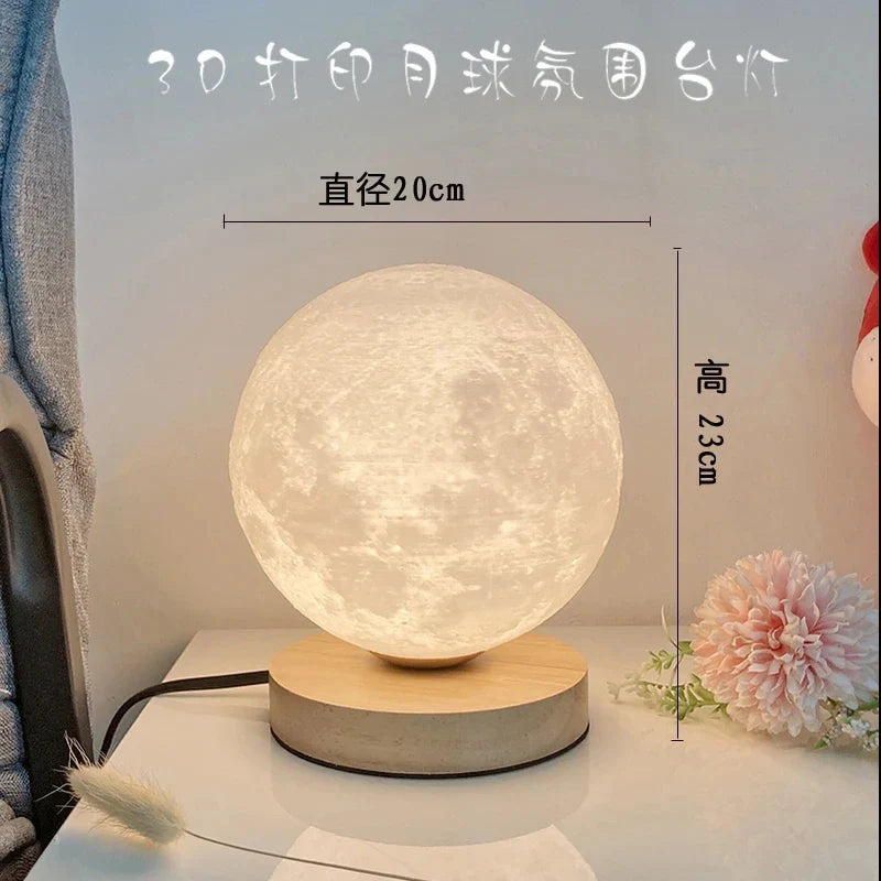 Lampe à poser — Creative 3D lune lampe de Table technologie mode atmosphère lampe chambre d'enfants étudiant lampe chambre étude lampe décorative
