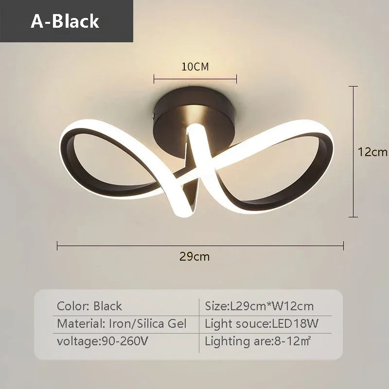 Plafonnier led moderne minimaliste pour allée entrée et escalier Bérénice Virgule - Une Présence Sobre et Élégante